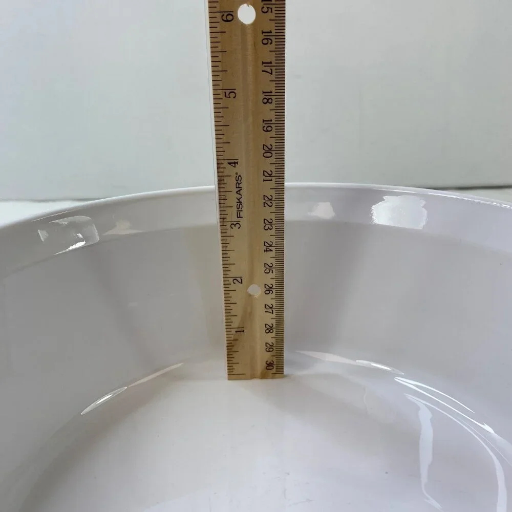 Corning Ware French White 2.5 L Round Casserole Dish Glass Lid Vintage
